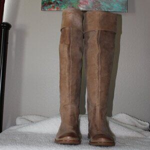 Frye Brown Suede Over the Knee Boots